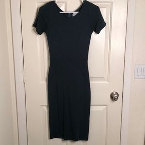 Unique Vintage 1960s style green wiggle dress